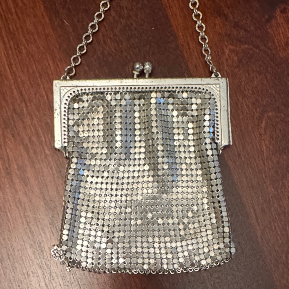 Art Deco Silver Mesh Coin Purse - Picture 2 of 6